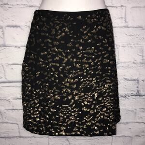 ELIE TAHARI Black & Gold Skirt